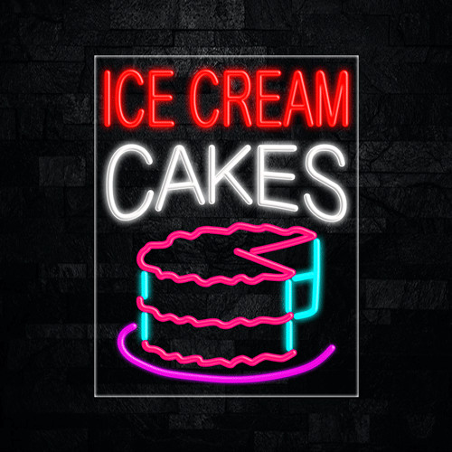Ice Cream Cakes LED Neon Sign 22″L x 28″H #30497