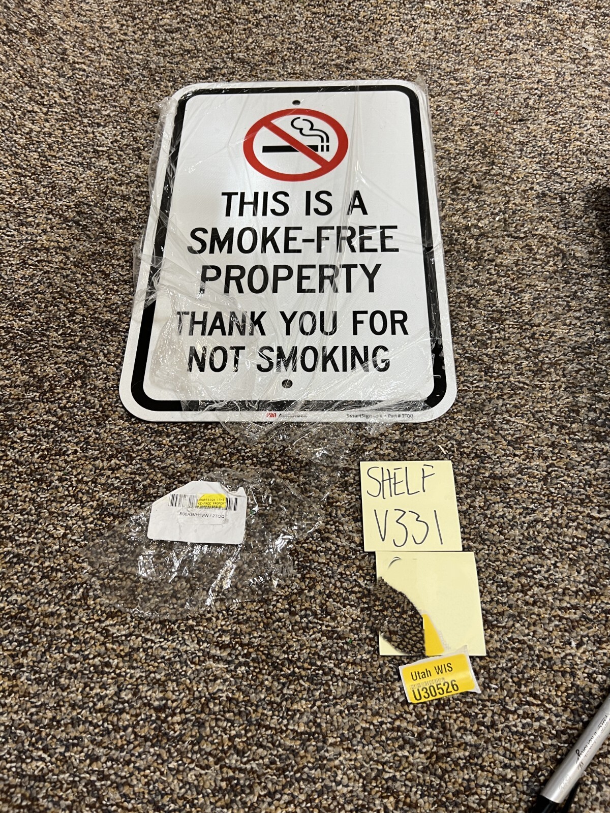 (QTY 2) SmartSign 18×12″ This Is a Smoke-Free Property Thank You for Not Smoking