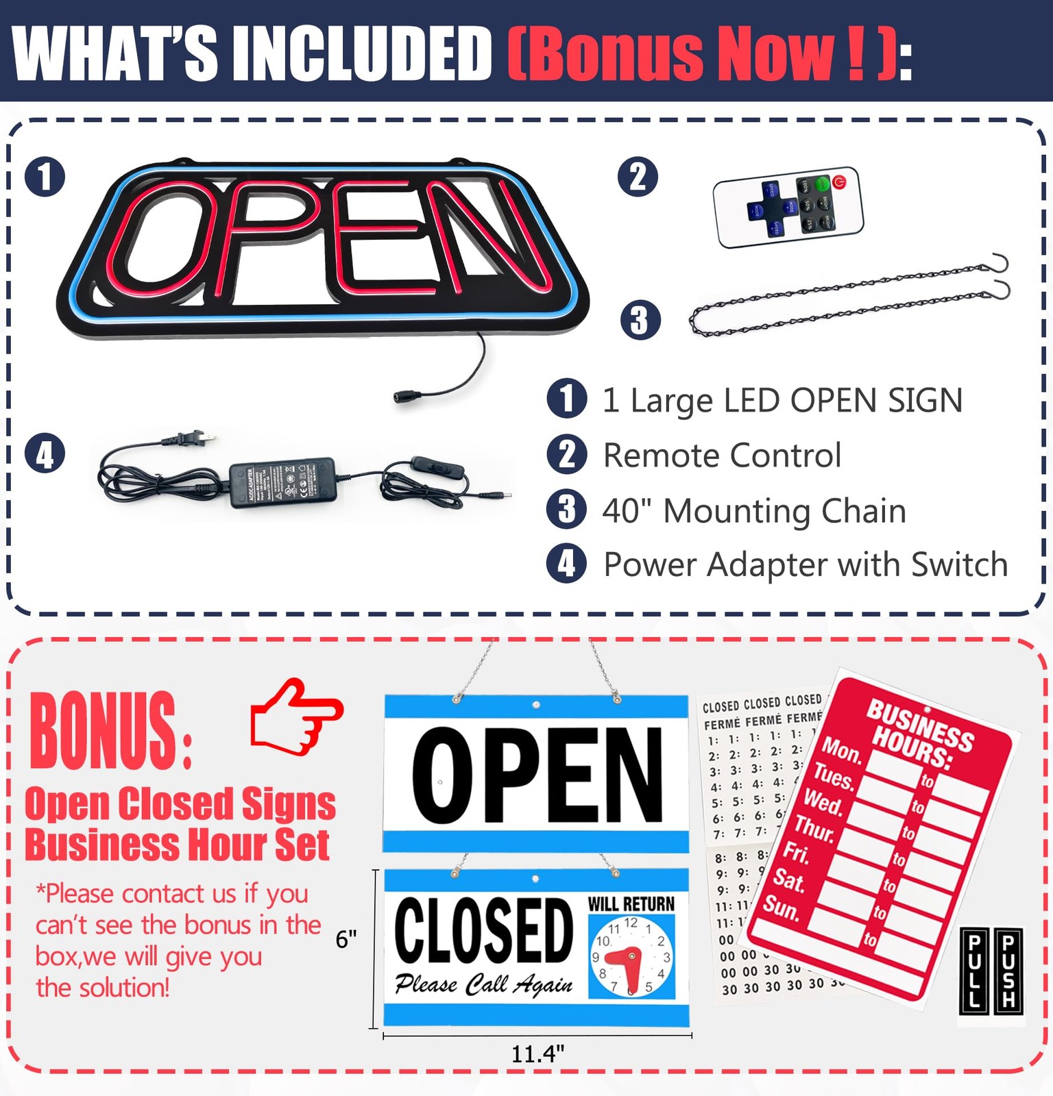 Open Signs for Business,32×16 inch Large Bright Open Sign Neon Led Lighted,Re…