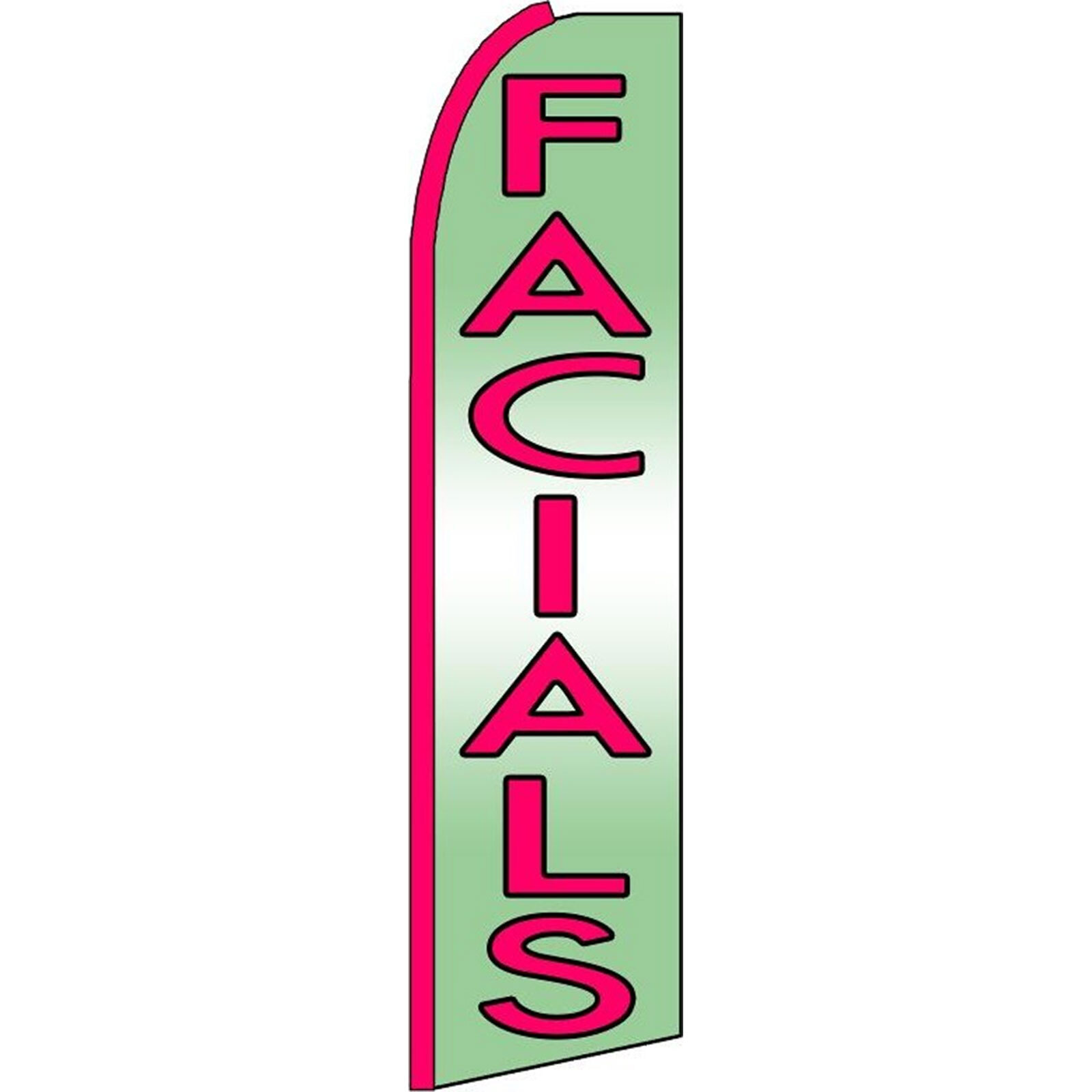 Facials 3 ft X 11 1/2 ft Polyester Swooper Flag