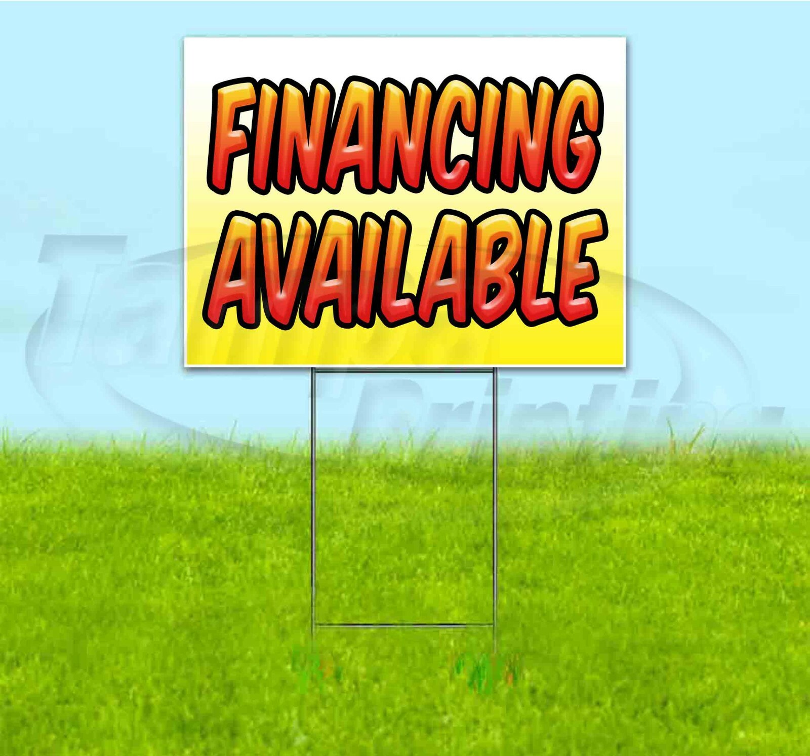 FINANCING AVAILABLE 18×24 Yard Sign WITH STAKE Corrugated Bandit USA DEALERSHIP