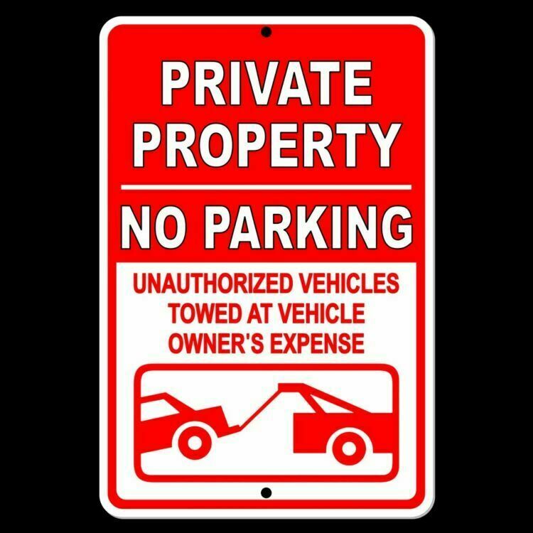 Private Property No Parking Violators Towed At Owners Expense Sign METAL SPP007