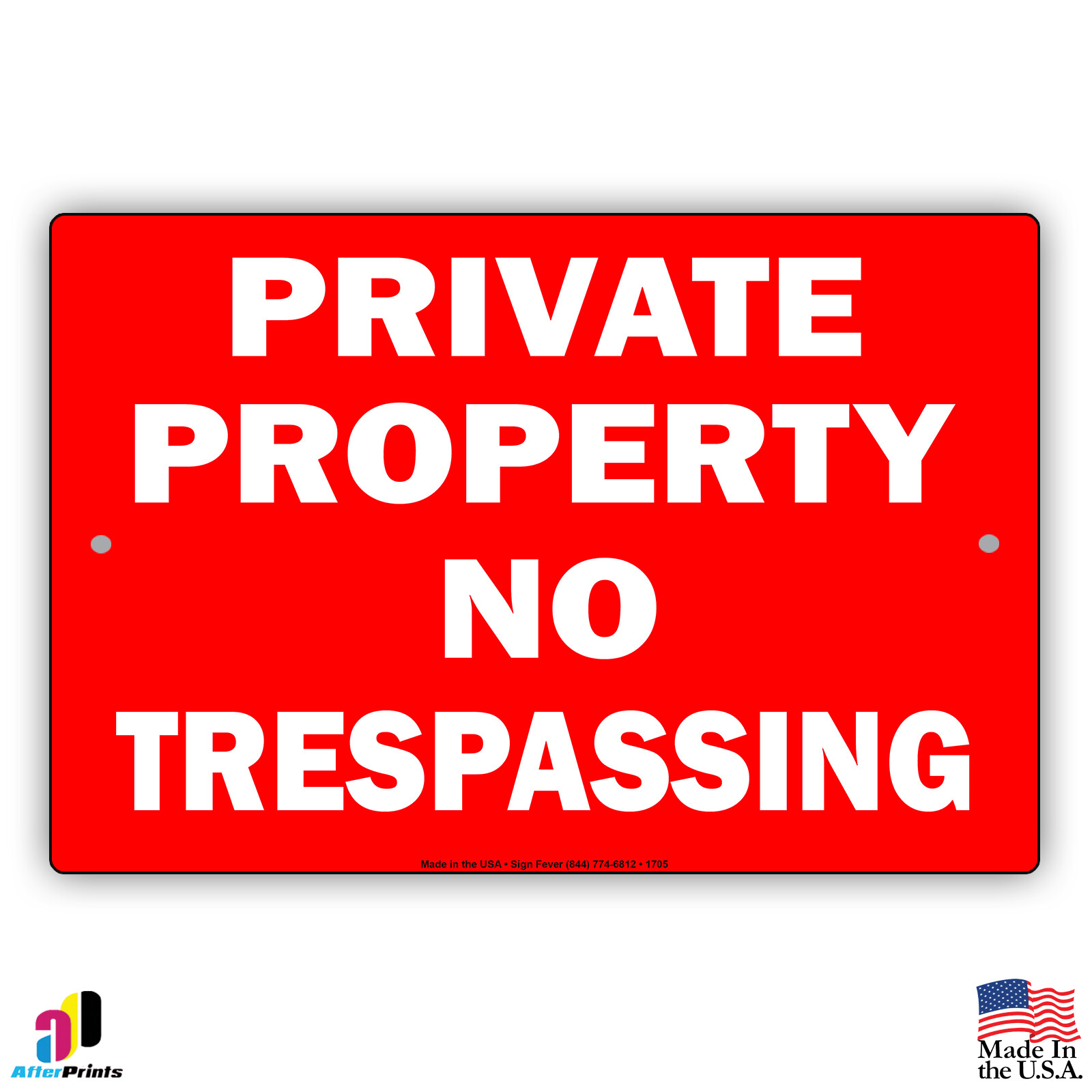 Private Property No Trespassing Warning Do Not Enter Aluminum Metal Sign