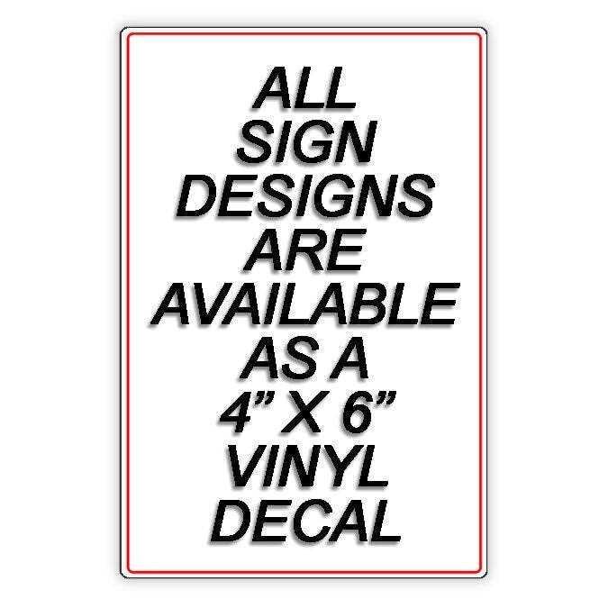 No Parking Anytime Double Arrows Sign / Decal Snp003 / Magnetic Sign