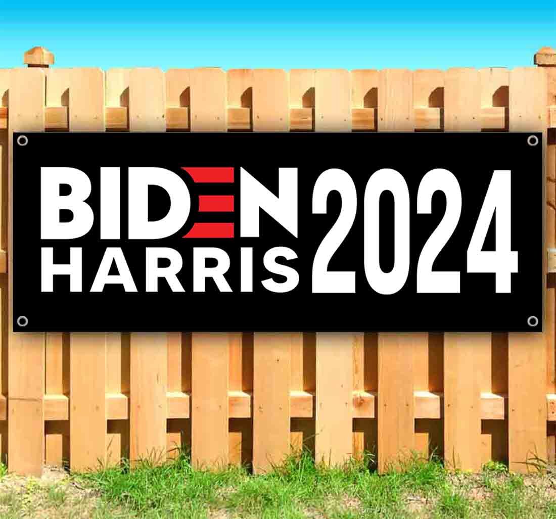 BIDEN HARRIS 2024 Banner Advertising Vinyl Flag Sign Many Sizes POLITICAL, ELECT