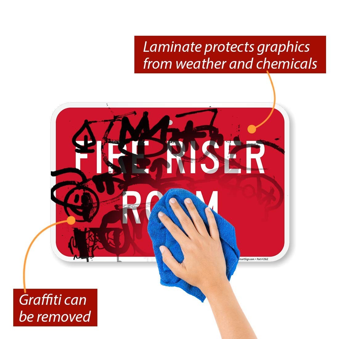 Fire Riser Room Metal Sign 12×18 Inch 63 Mil Rustproof Aluminum Red White
