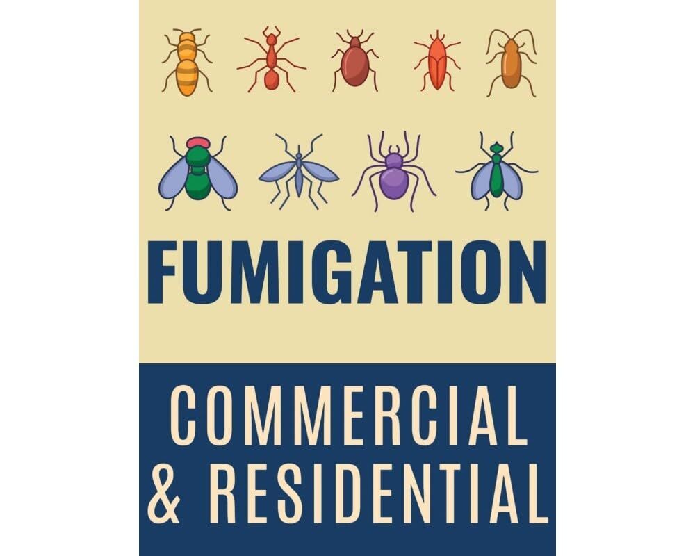 Fumigation Commercial & Residential | Full Color Window Display Signs | 18″W x 2