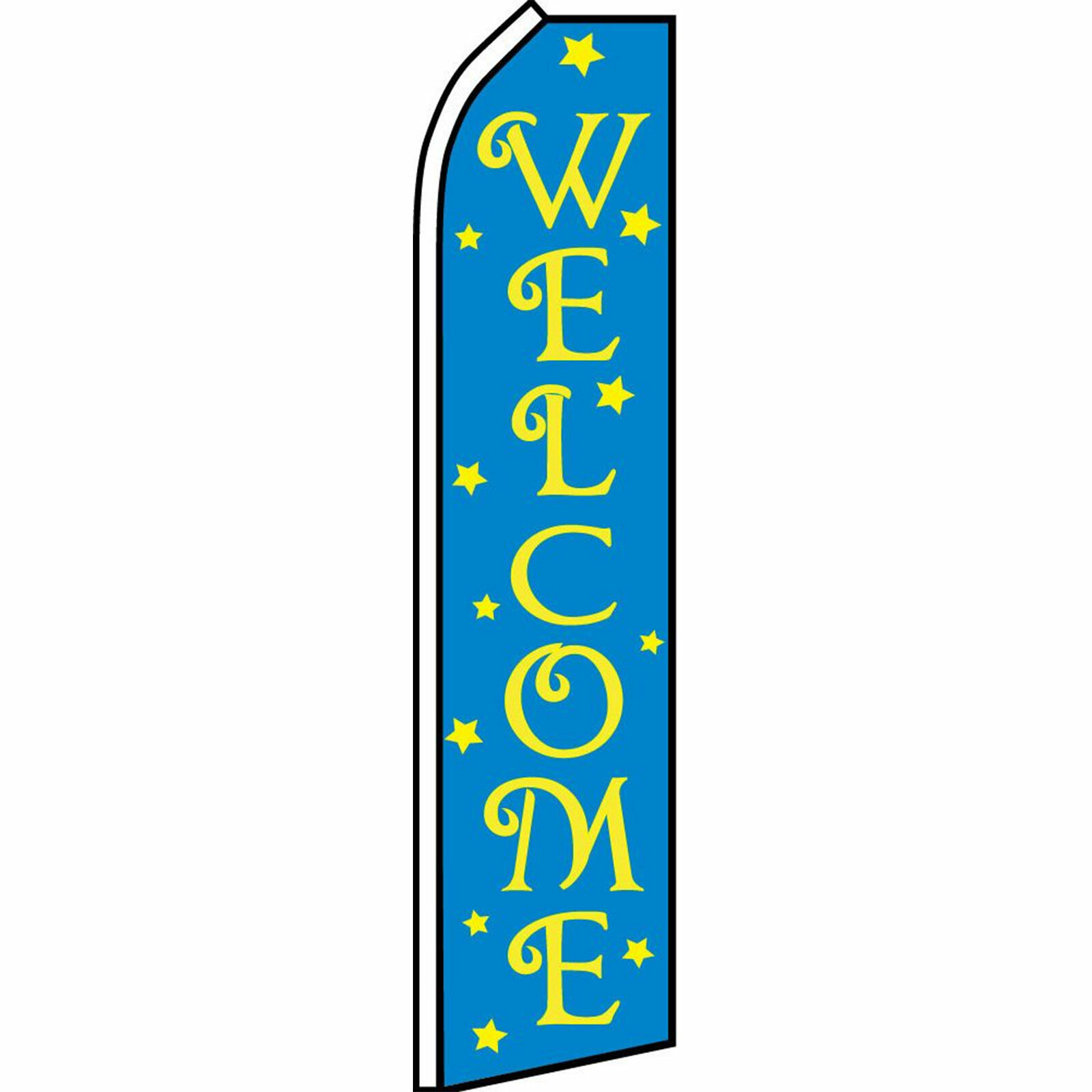 Welcome Flag Flutter Feather Banner Swooper Bundle Kit COMPLETE