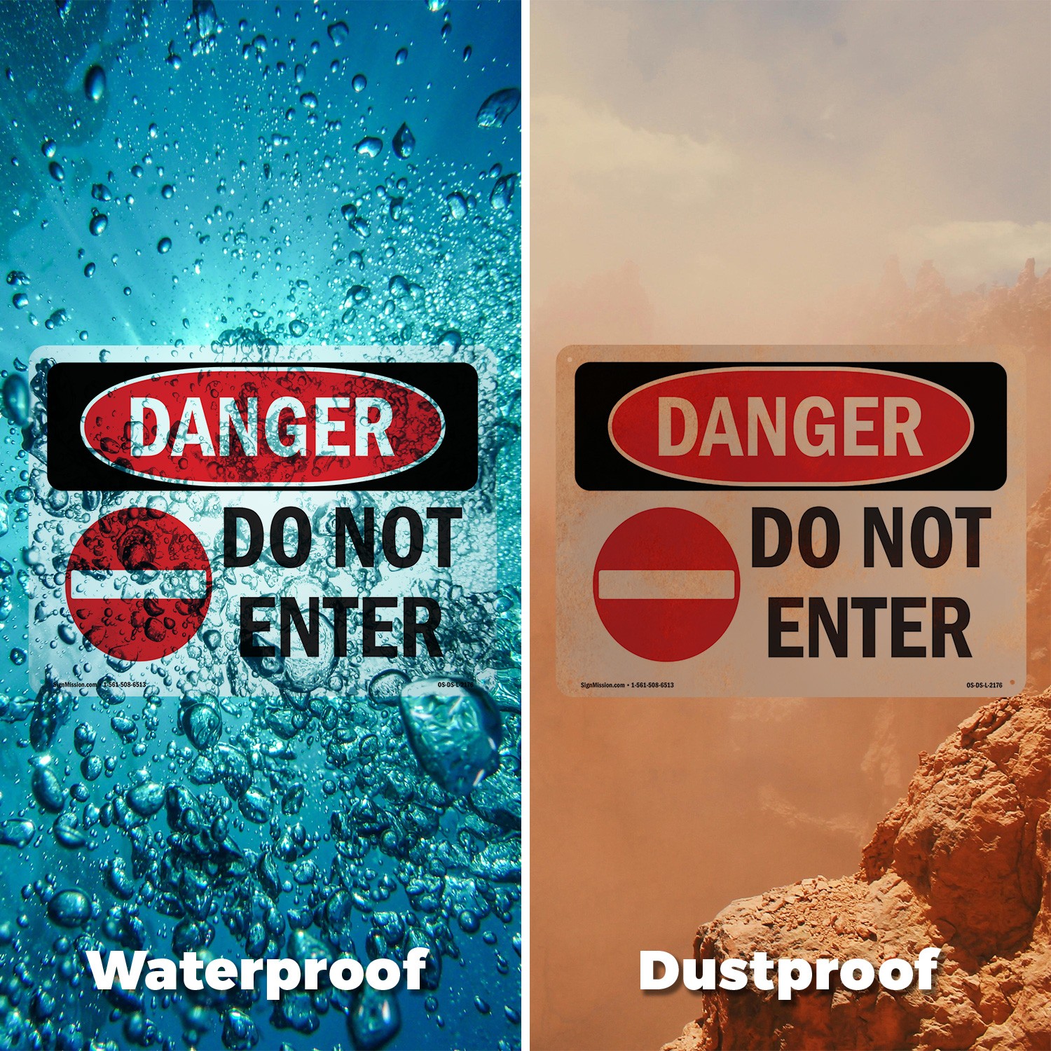 Do Not Enter OSHA Danger Sign Metal, Plastic, Or Decal – 5 or 10 Pack