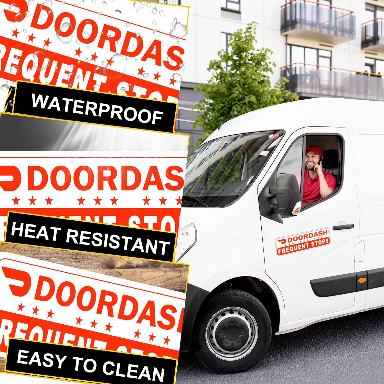 2 Pack Doordash Magnetic Sign for Car, Doordash Car Magnets Sign, Reflective …