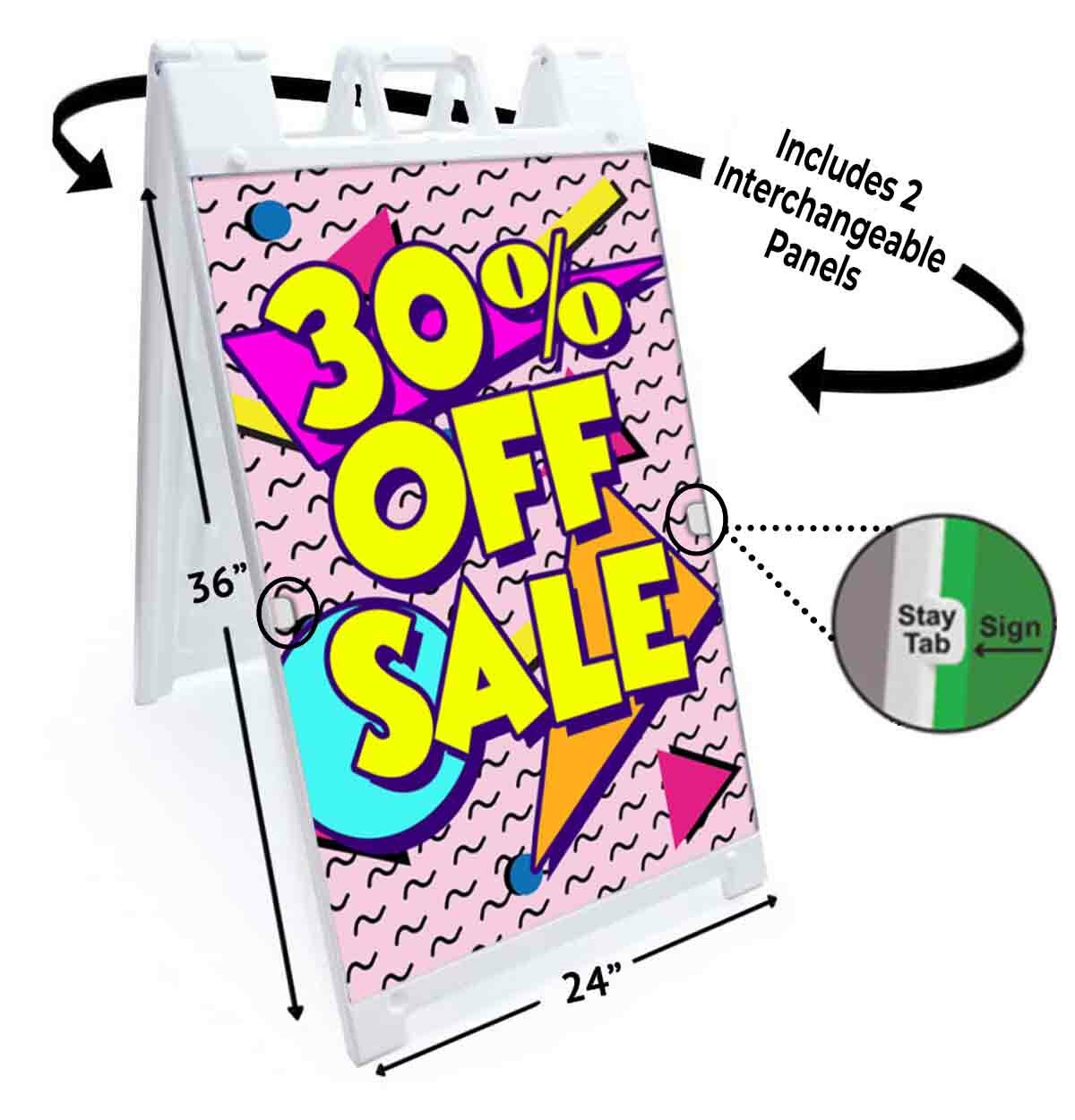 30 Off Sale Signicade 24×36 A Frame Sidewalk Pavement Sign Double Sided Sandwich