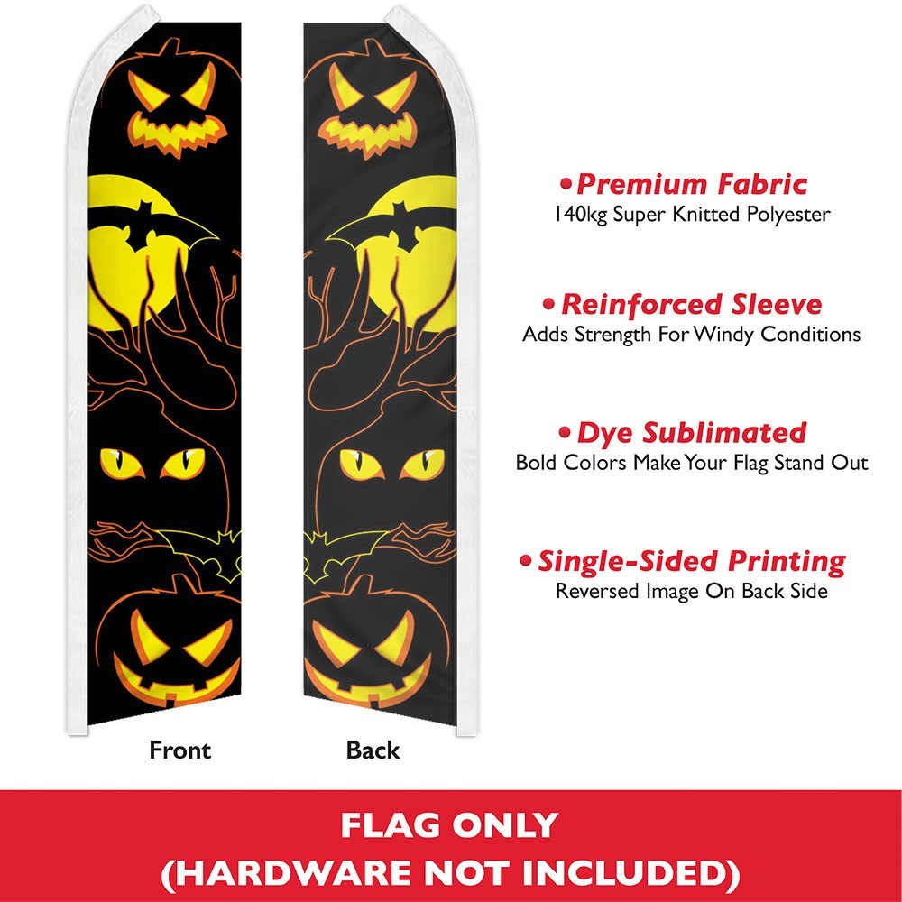 Halloween Eyes Swooper Advertising Flag – Ideal for Halloween Theme Park Decor