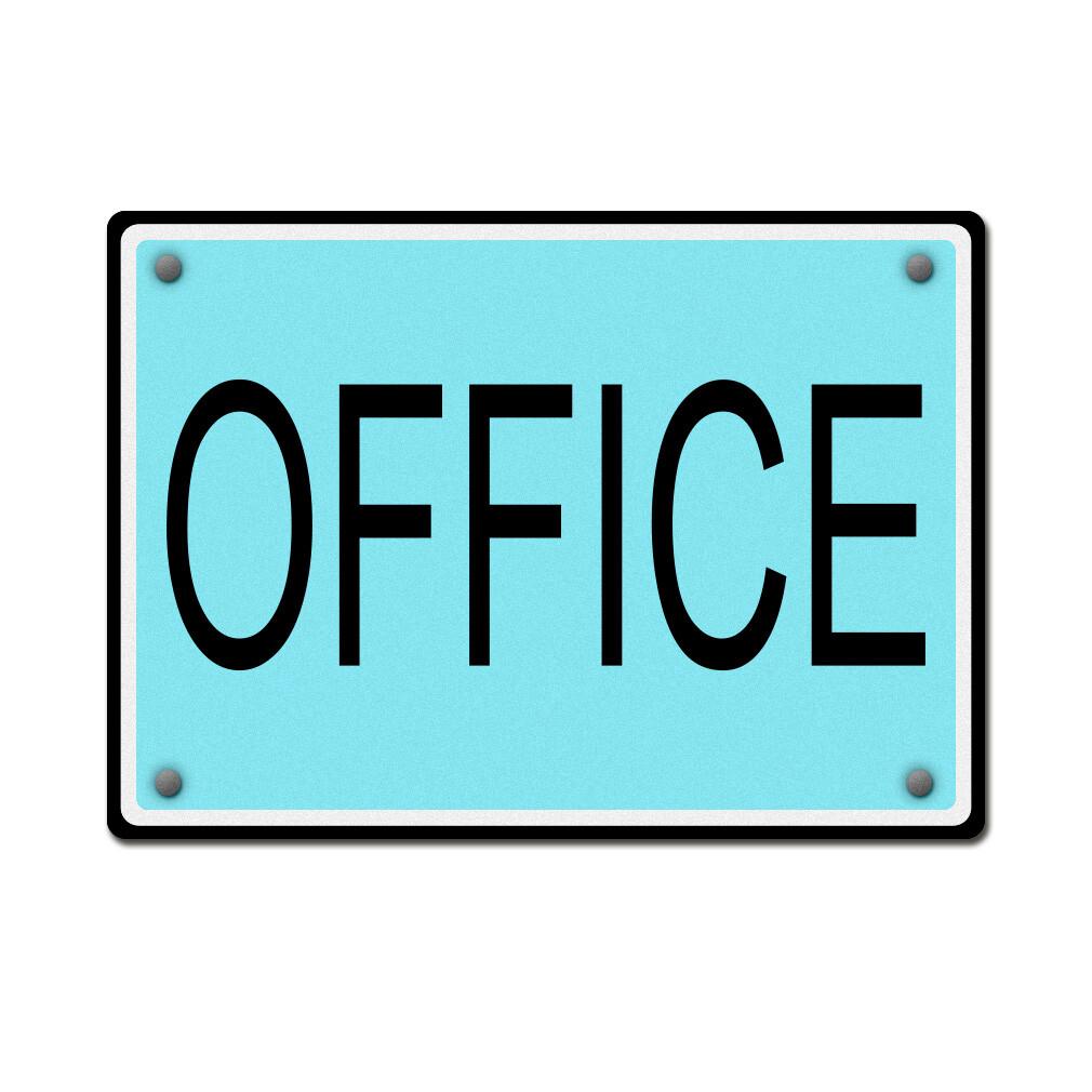 Aluminum Horizontal Metal Sign Office Parking White Weatherproof Street Signage
