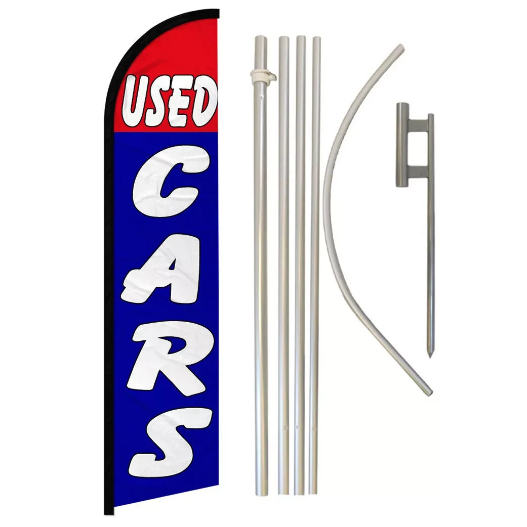 Auto Car Dealership Variation Windless Advertising Banner Flag Pole Kits