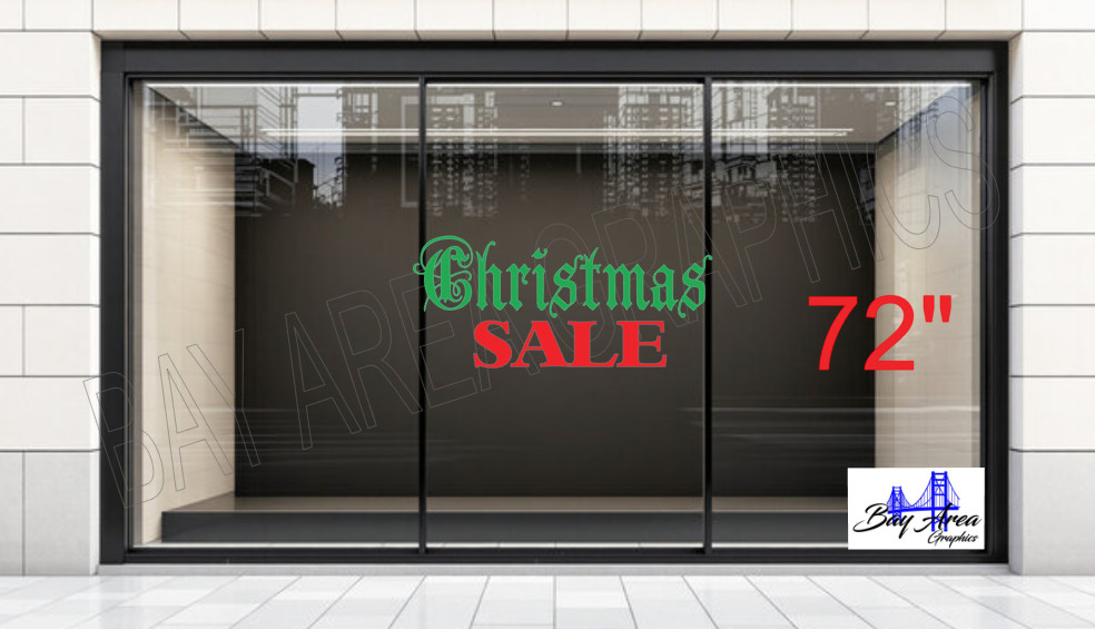 Holiday Christmas SALE Store Window Decal | Premium Vinyl Graphic*