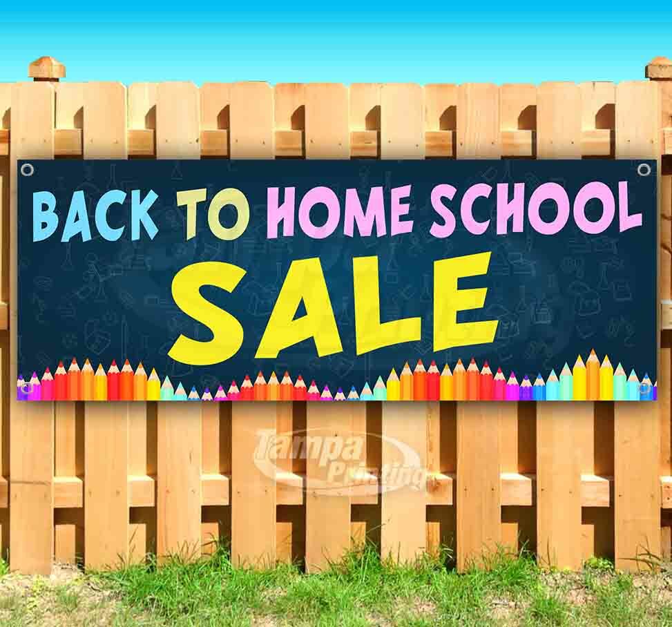 BACK TO HOME SCHOOL SALE Advertising Vinyl Banner Flag Sign USA SCHOOL FUNNY