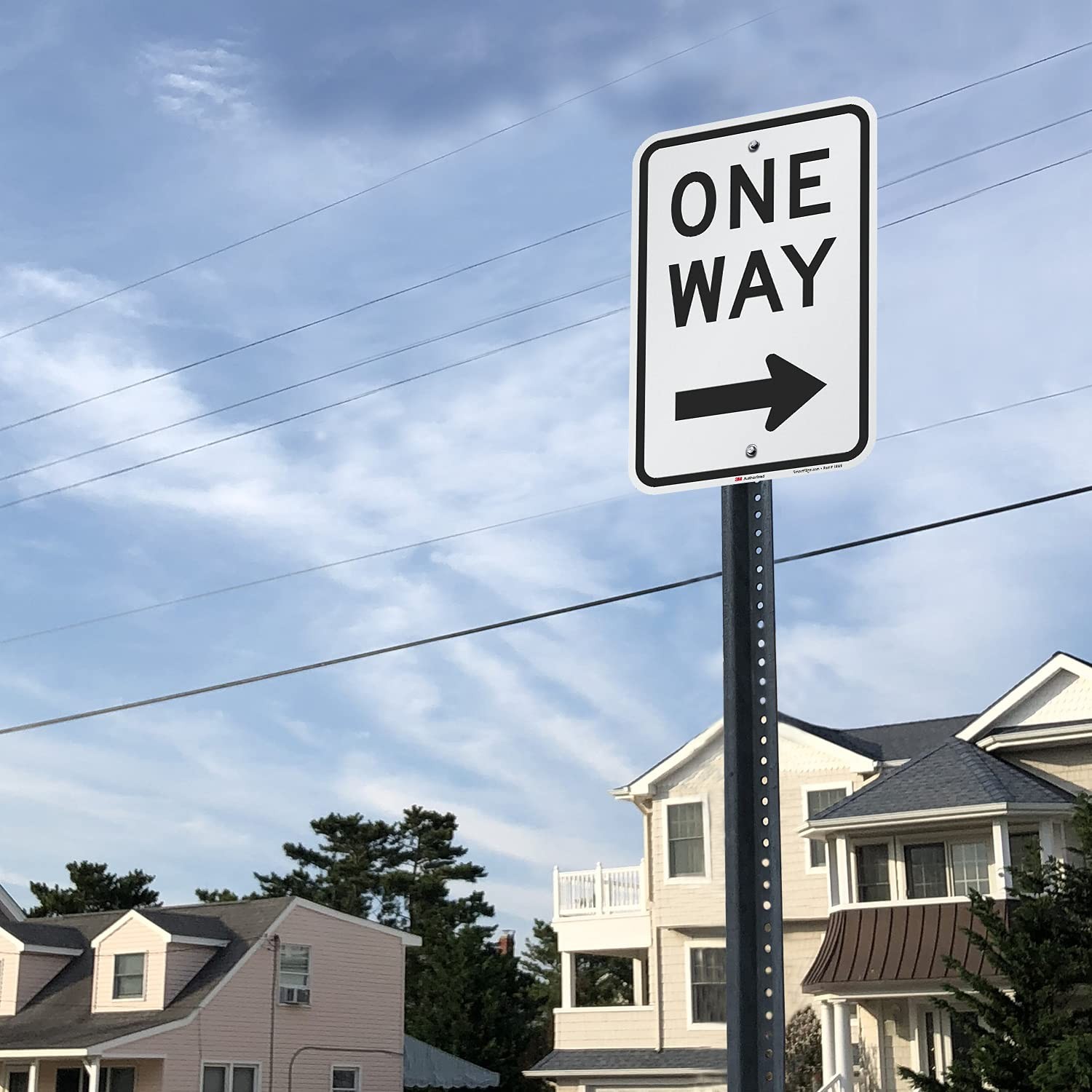 One Way Sign, One Way Sign with Right Arrow 18×12 3M Engineer Grade Reflectiv…
