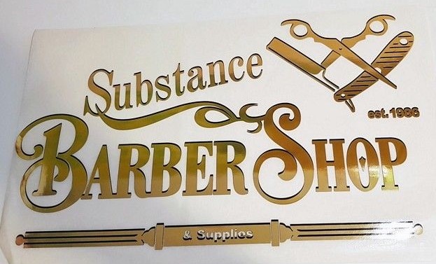 Barber Shop Window Stickers Sign Decal Salon Traditional American Modern Style