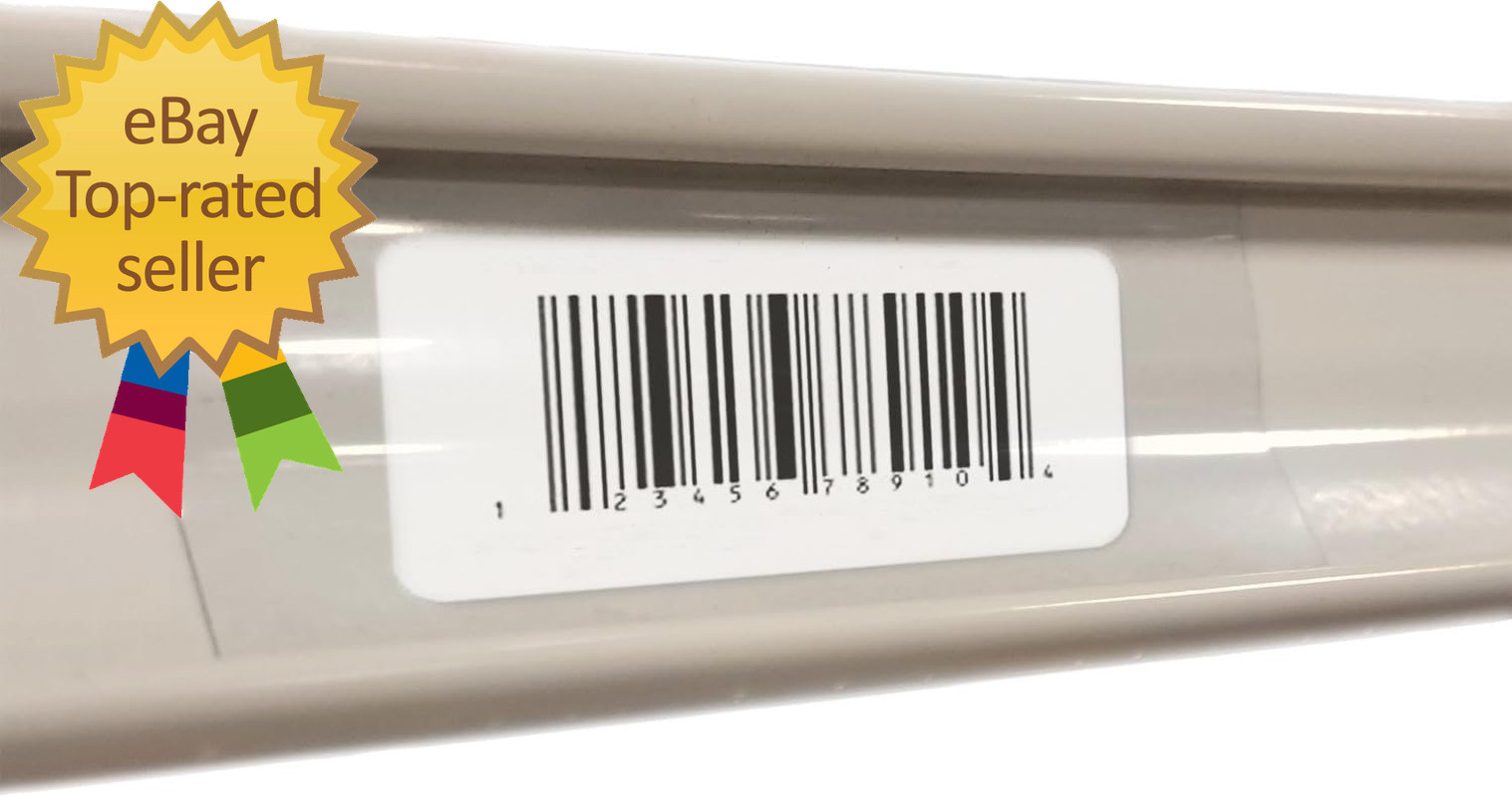 250 Clear Plastic Gondola Shelving Ticket Molding UPC Insert Strips 3 X 1.25″
