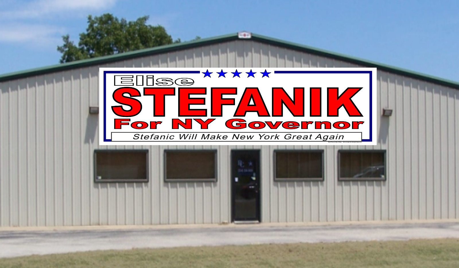 Elise STEFANIK NY GOVERNOR -Vinyl Banners-3 Choices Rd Wh Blu -Fast Ship-USA -35