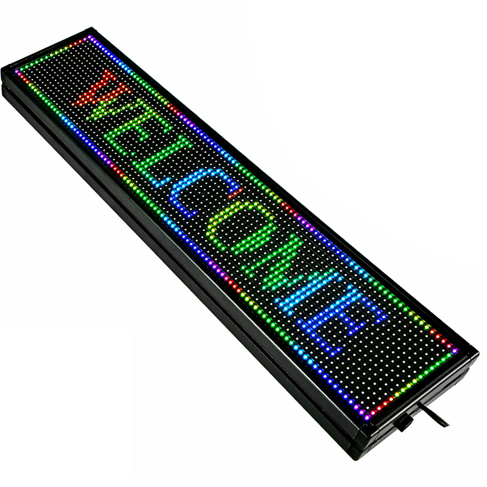 40″ x 8″ Programmable LED Scrolling Sign with Seven Colors for Advertising