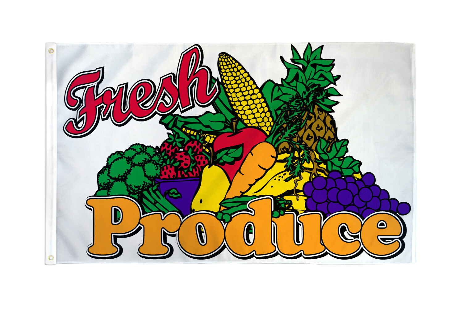 Fresh Produce Flag 3x5ft Fruits Vegetables Farmer’s Market Flag Sign Produce