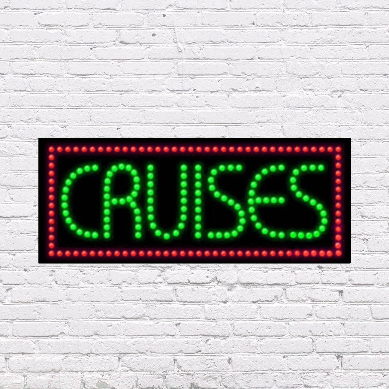 LED Cruises Sign | Light Up Sign | 11″H x 27″W x 2″D