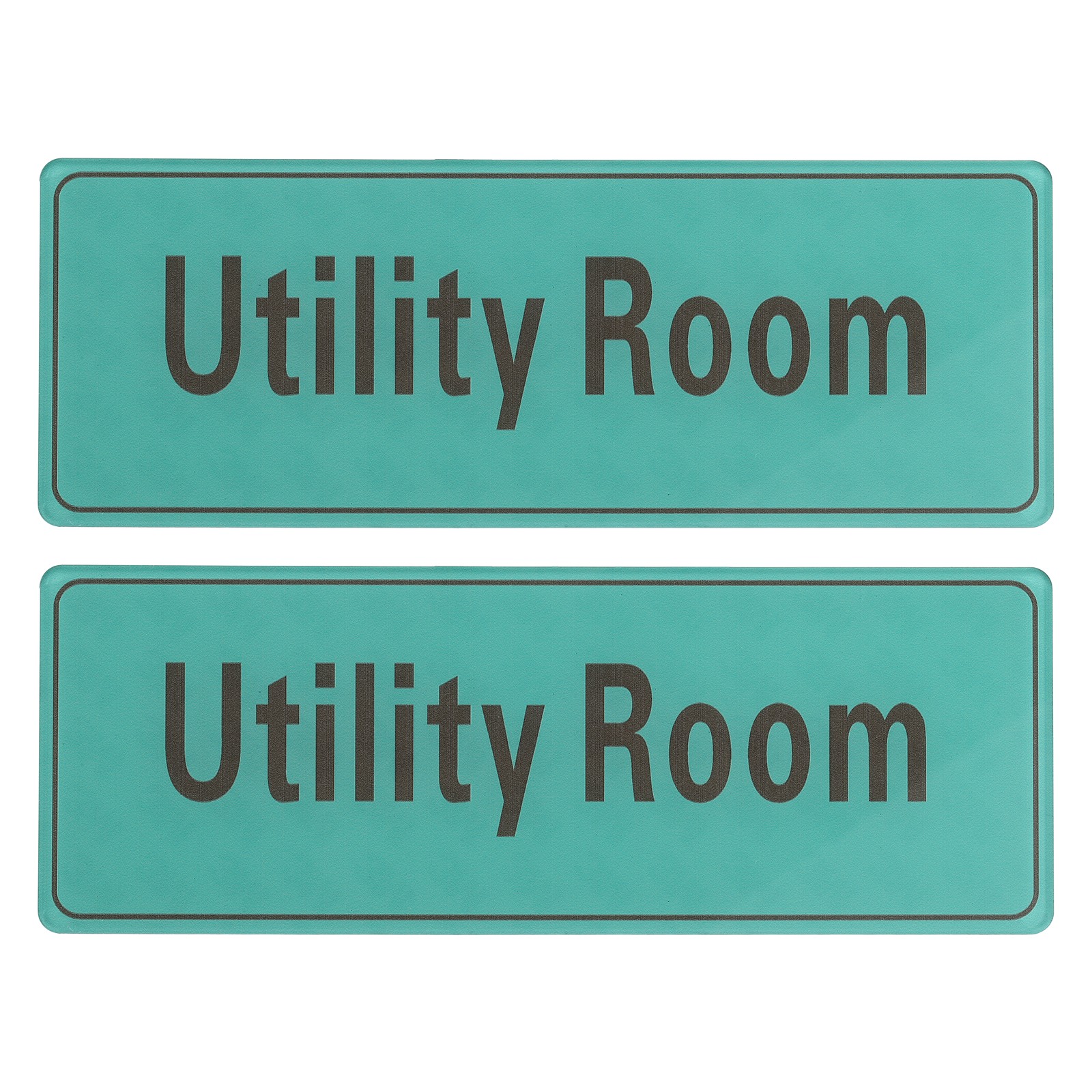 9″x3″ Utility Room, 2Pcs Room Door Sign, Light Green with Charcoal Gray Text