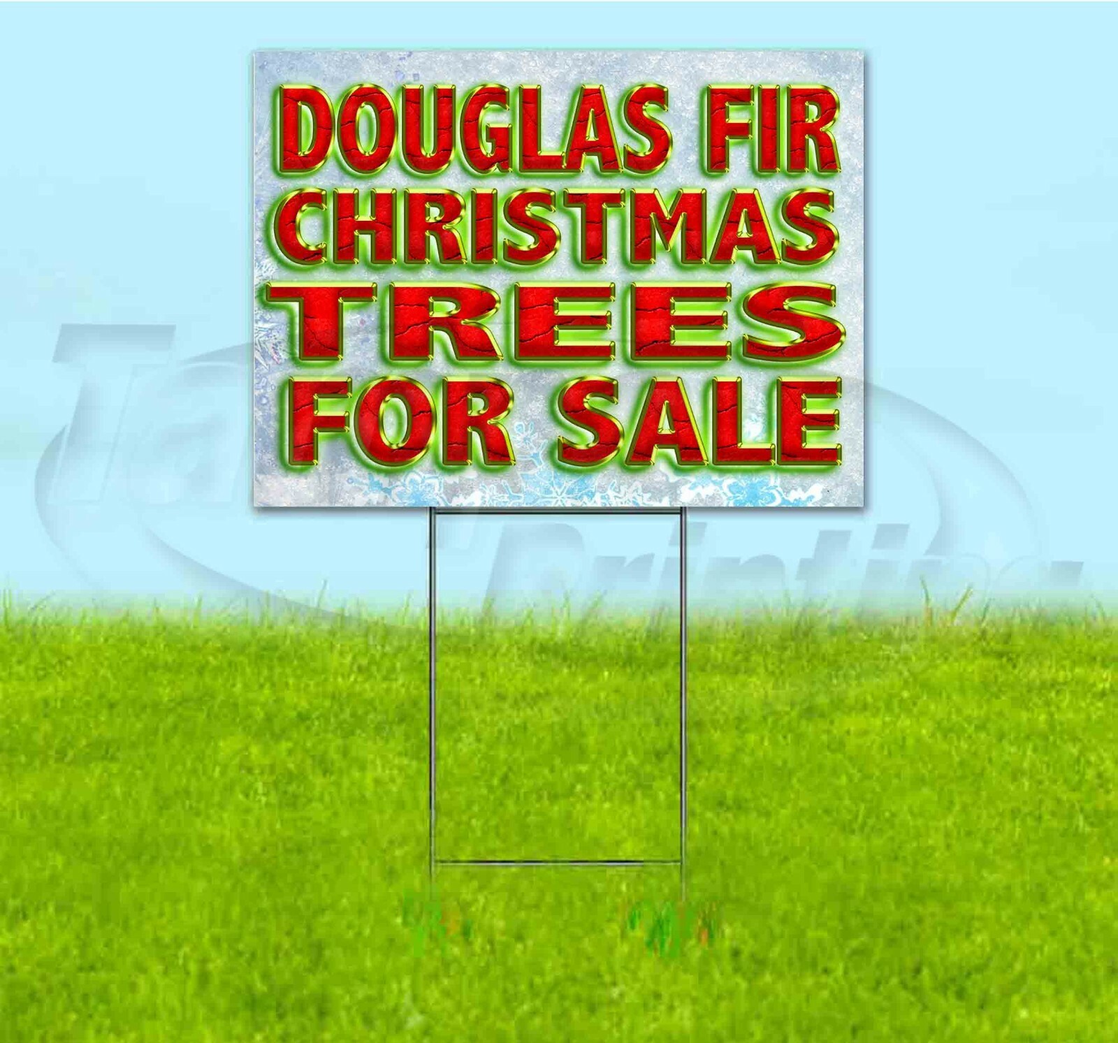 DOUGLAS FIR CHRISTMAS TREES FOR SALE 18×24 Yard Sign Corrugated Plastic Bandit