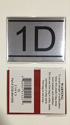 APARTMENT NUMBER SIGN -1d -BRUSHED ALUMINUM (2.25X3, Aluminium)-REF24-1027