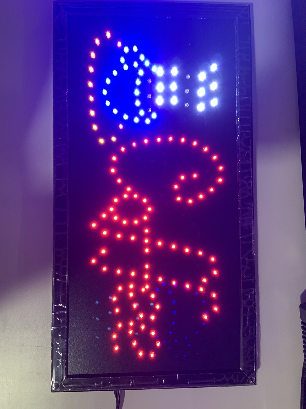 Animated Motion Running LED Business OPEN Sign + On/Off Switch Bright Light Neon