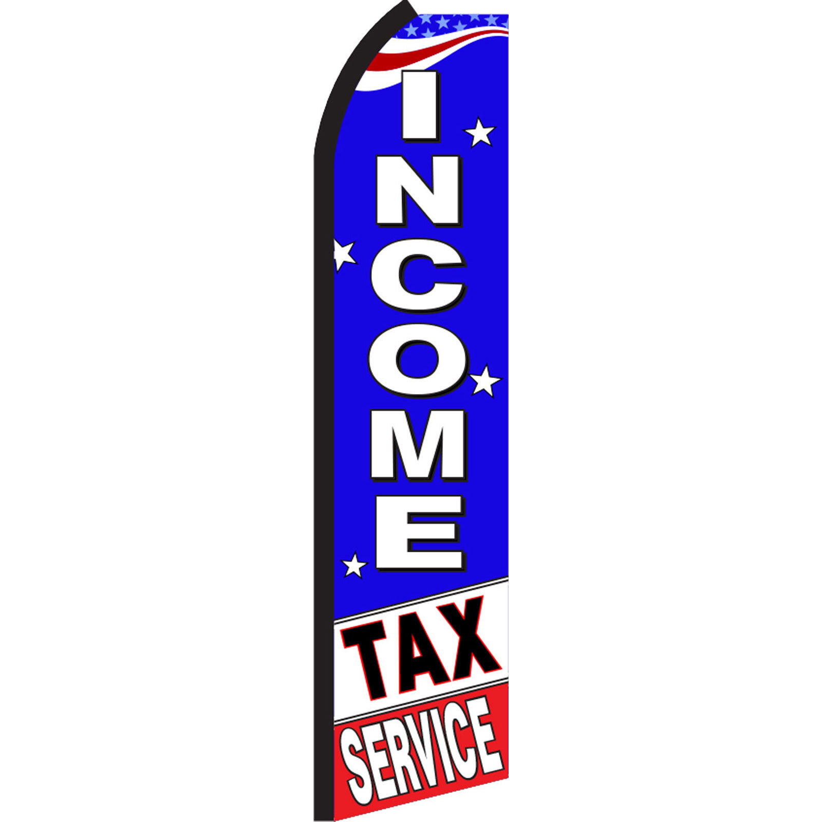 Income Tax Service 2 1/2 ft X 11 1/2 ft Polyester Swooper Flag