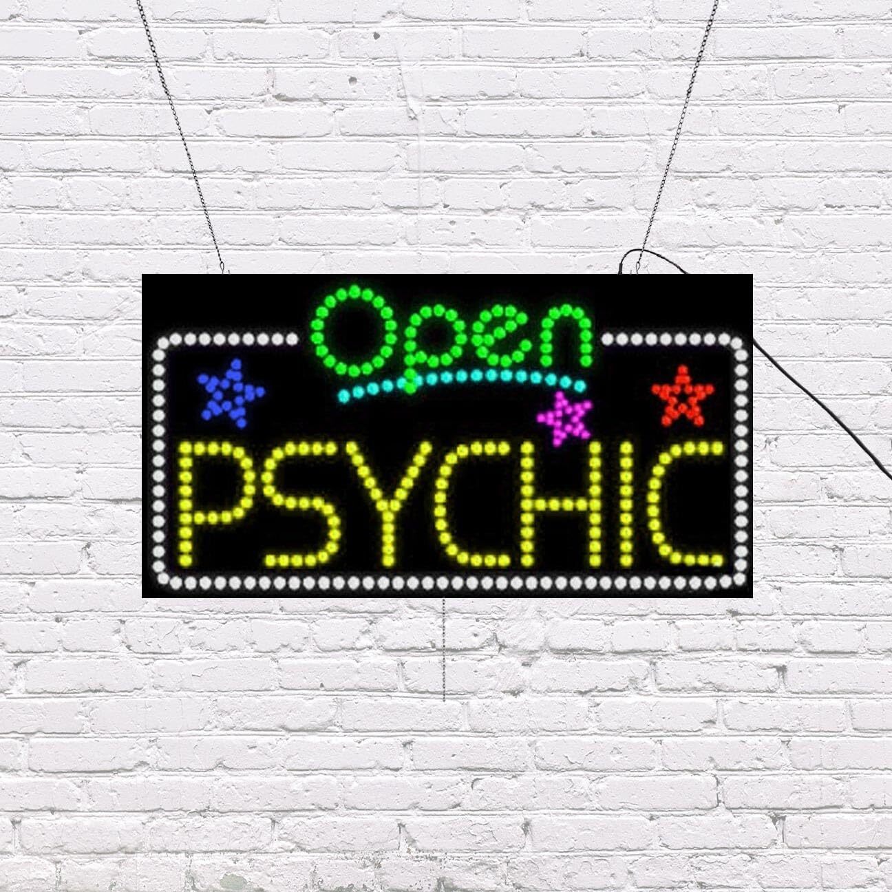 LED Open Psychic | Light-up Sign | 32″W x 17″H x 2″D