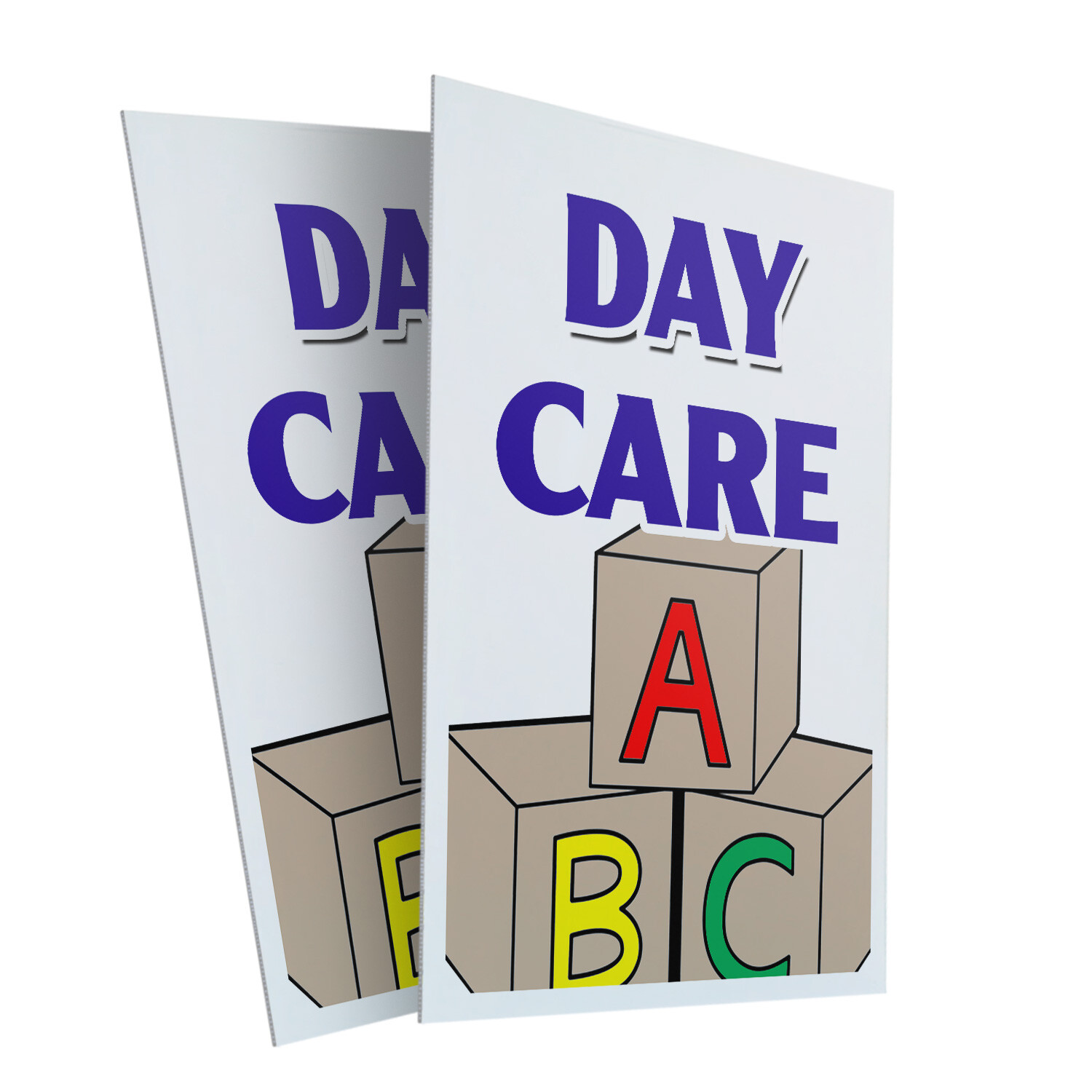 Day Care 24″ x 36″ 2 Pack Of Store Sign Plastic Or Decal