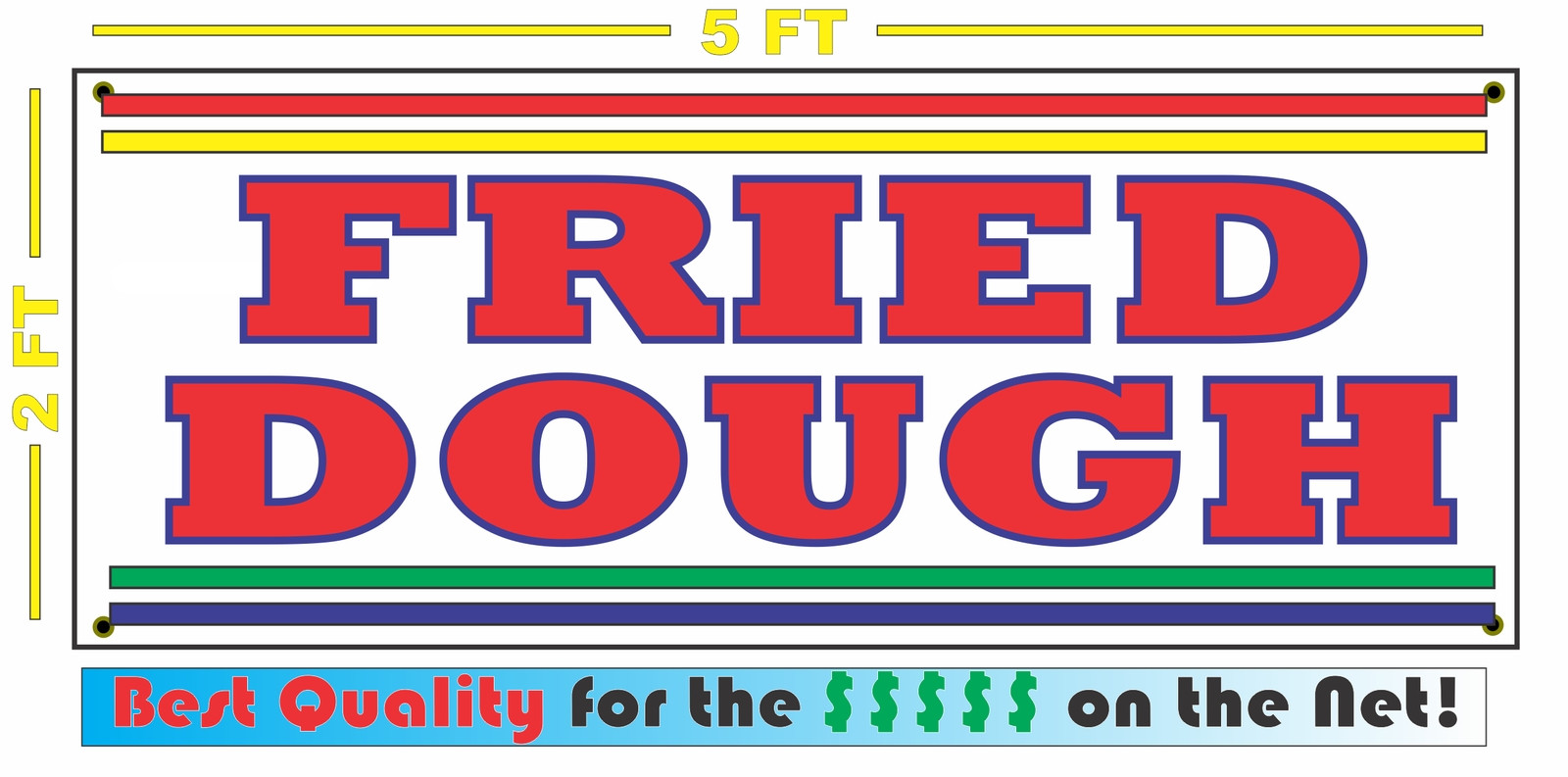 FRIED DOUGH Sign NEW Larger Size for Fair Carnival Stand Cart