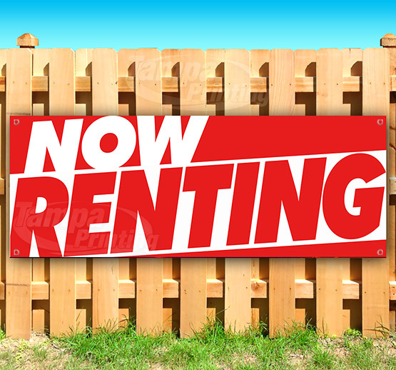 NOW RENTING Advertising Vinyl Banner Flag Sign Many Sizes USA