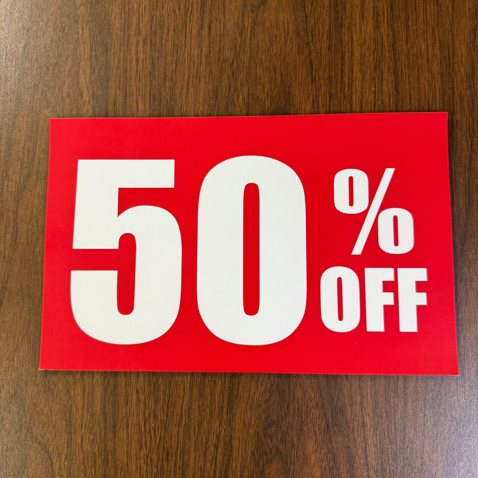 50 % OFF Sale Price Signs for Retail -11″w x 7″H- 8 pieces- Price shelf signs