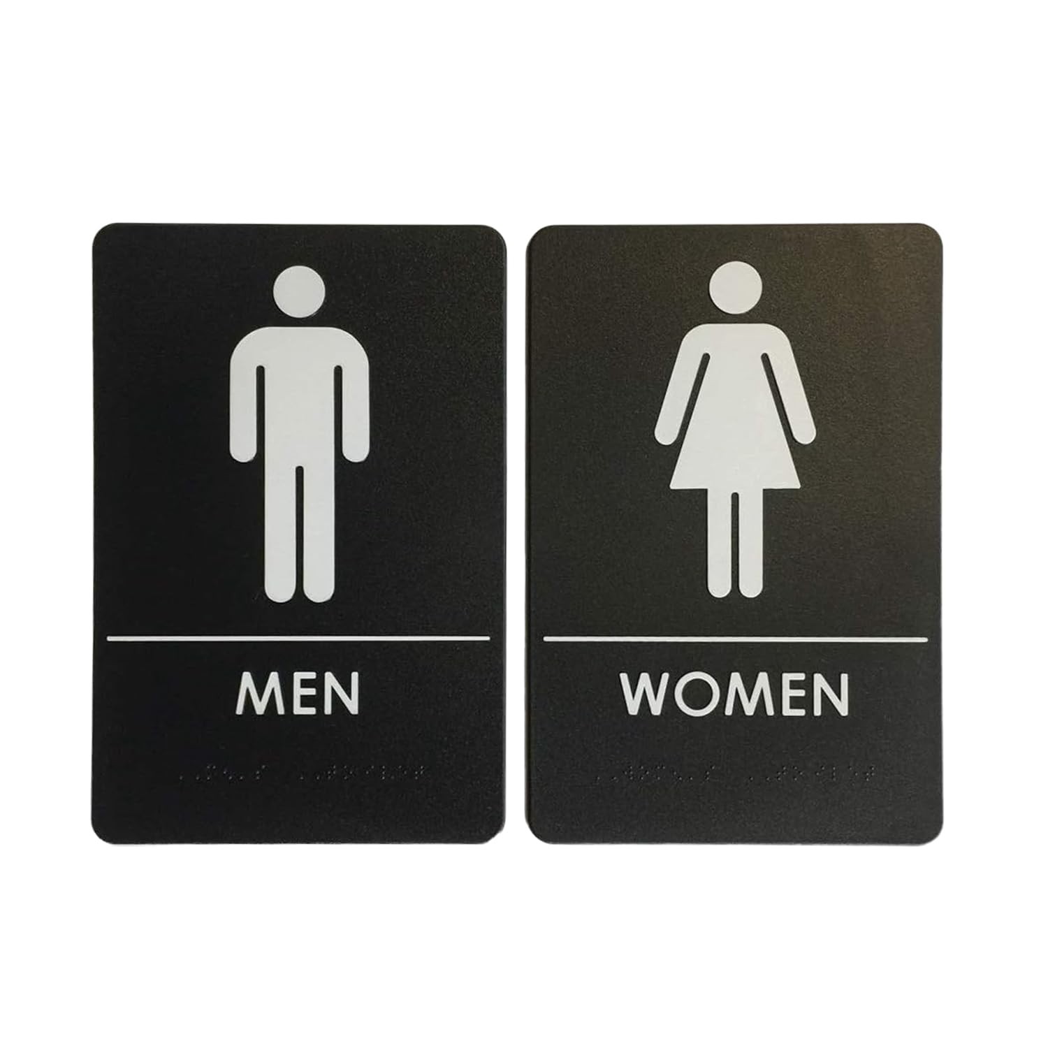 Men & Women Restroom Signs ADA Compliant Bathroom Rigns for Offices Restaurants