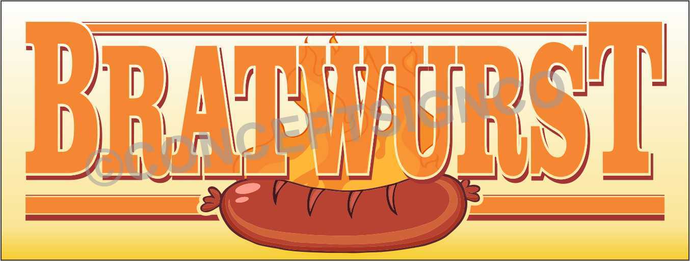 4’X10′ BRATWURST BANNER Outdoor Sign XL Beer Brats Polish Dogs German Sausage