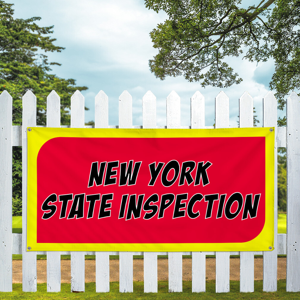 Vinyl Banner Multiple Sizes New York State Inspection Business Outdoor