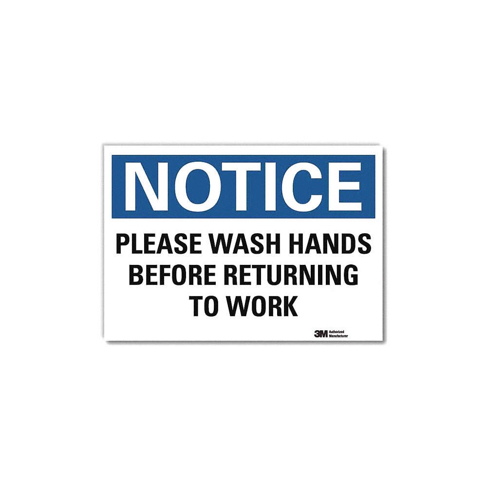 LYLE U5-1456-RD_14X10 Notice Sign,10x14in,Reflective Sheeting 34JV34