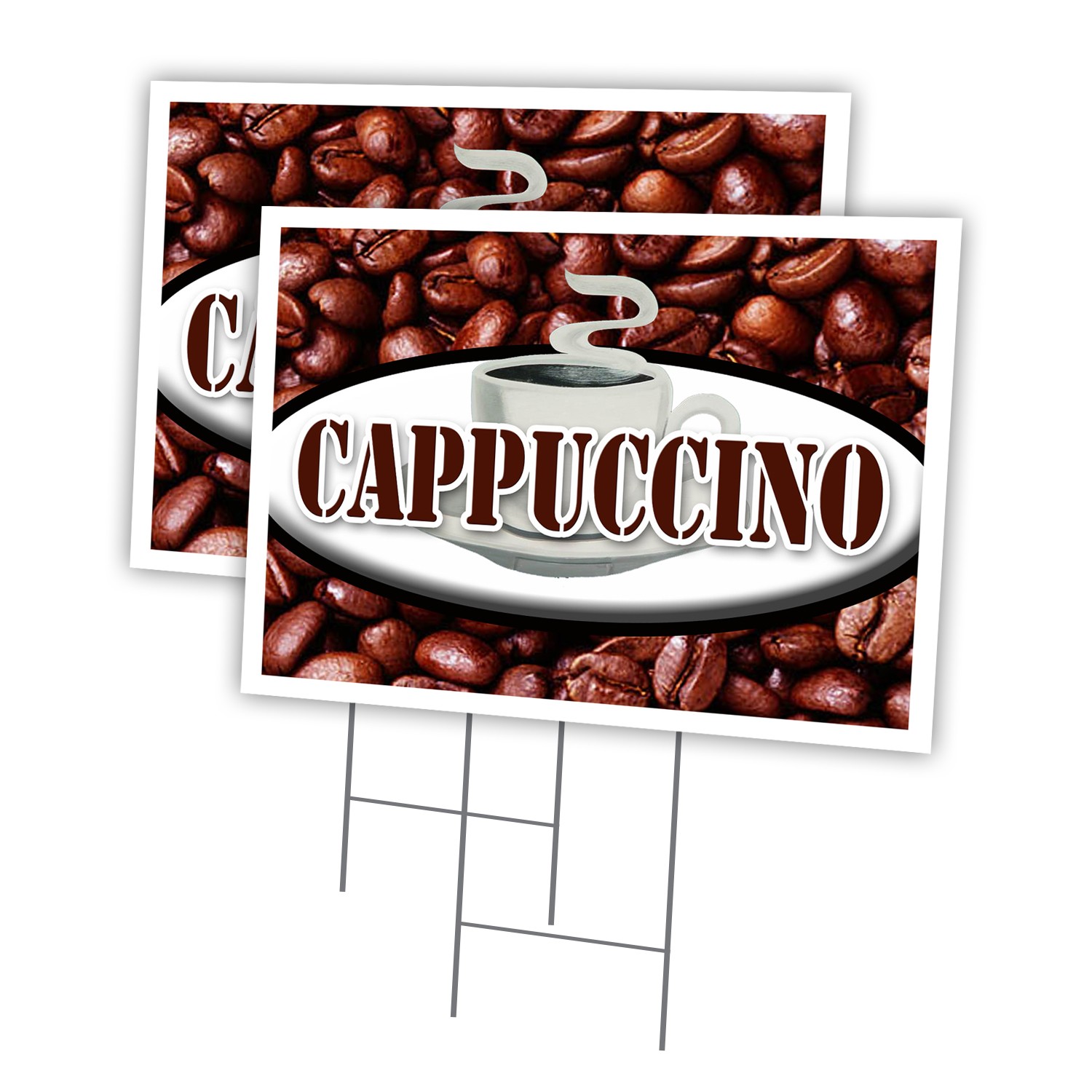 Cappuccino Multi-Pack of Yard Signs & Stake outdoor plastic coroplast window