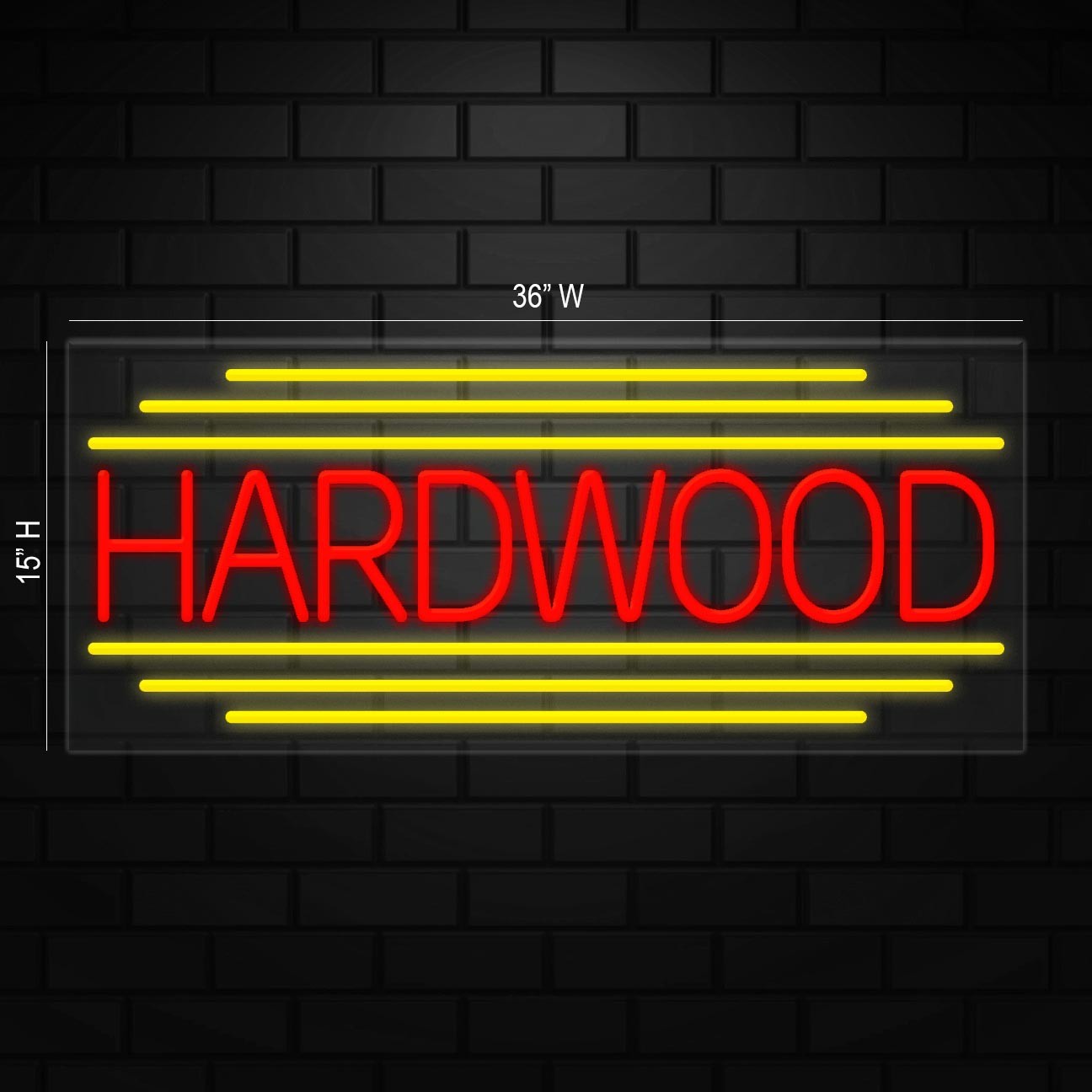 Hardwood Neon Sign for Retail Displays | LED Flex Neon | 36″W x 15″H x 1″D