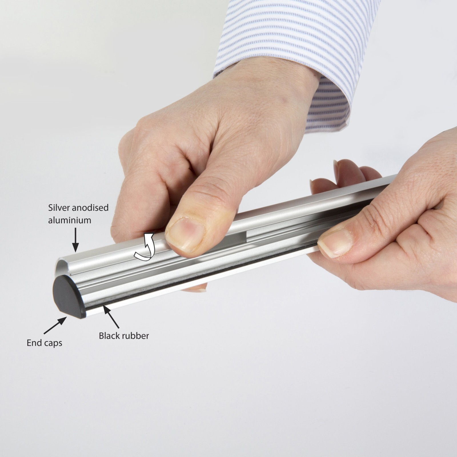 Poster Snap Hanger Set 48 inch Wall Mounting Silver 1.02″ Aluminum Profile