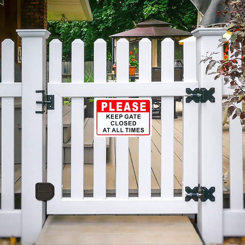 2-Pack Please Keep Gate Closed at All Times Sign 10″X 7″ .04″ Aluminum Reflectiv