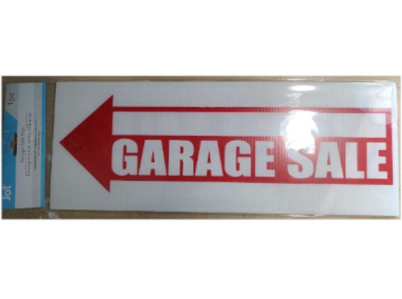 Garage Sale Yard Sign ~ 16″ X 6″ ~ With Metal Frame Stake Holder Front and Back