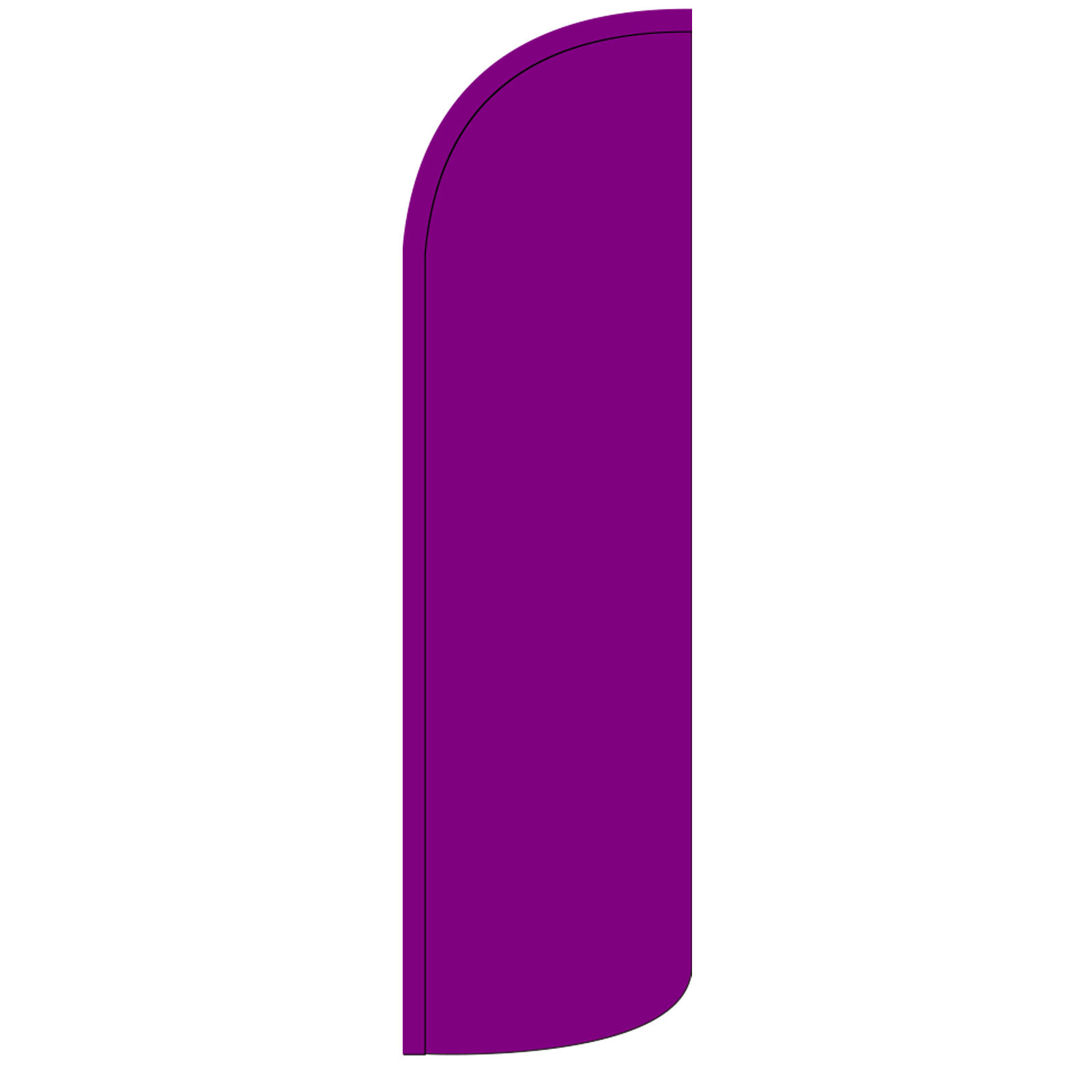 Solid Purple Flag Flutter Feather Banner Swooper Extra Wide Windless