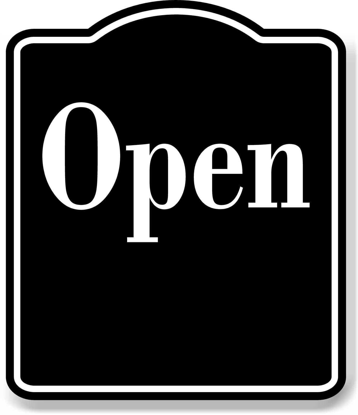Open Elegant BLACK Aluminum Composite Sign