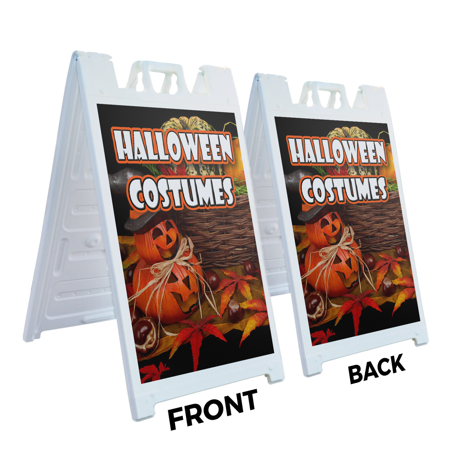 A-frame Sidewalk Halloween Costumes 24″ x 36″ Double Sided A-Frame Sidewalk Sign