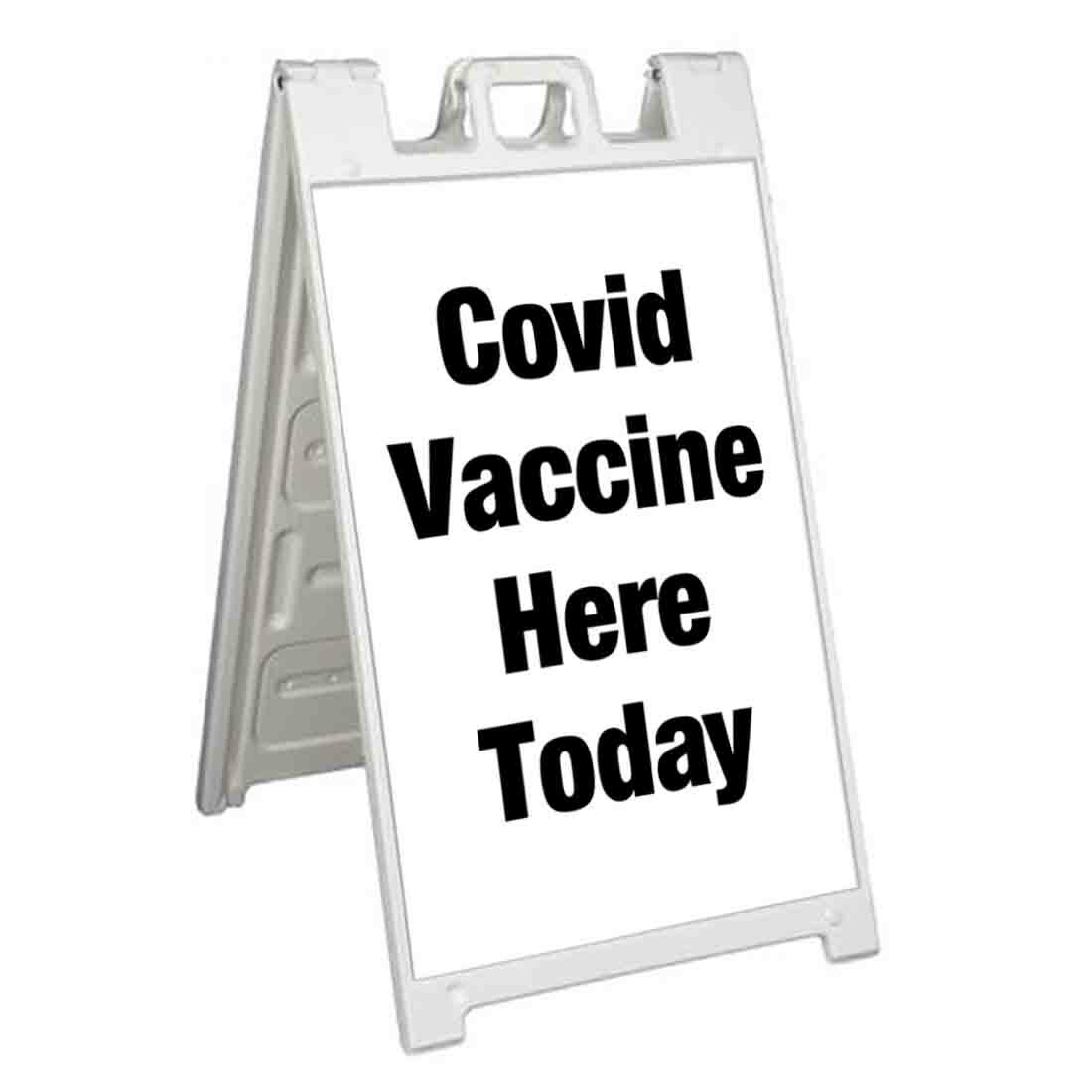 VACCINE HERE TODAY Signicade 24×36 Aframe Sidewalk Sign Banner Decal VIRUS